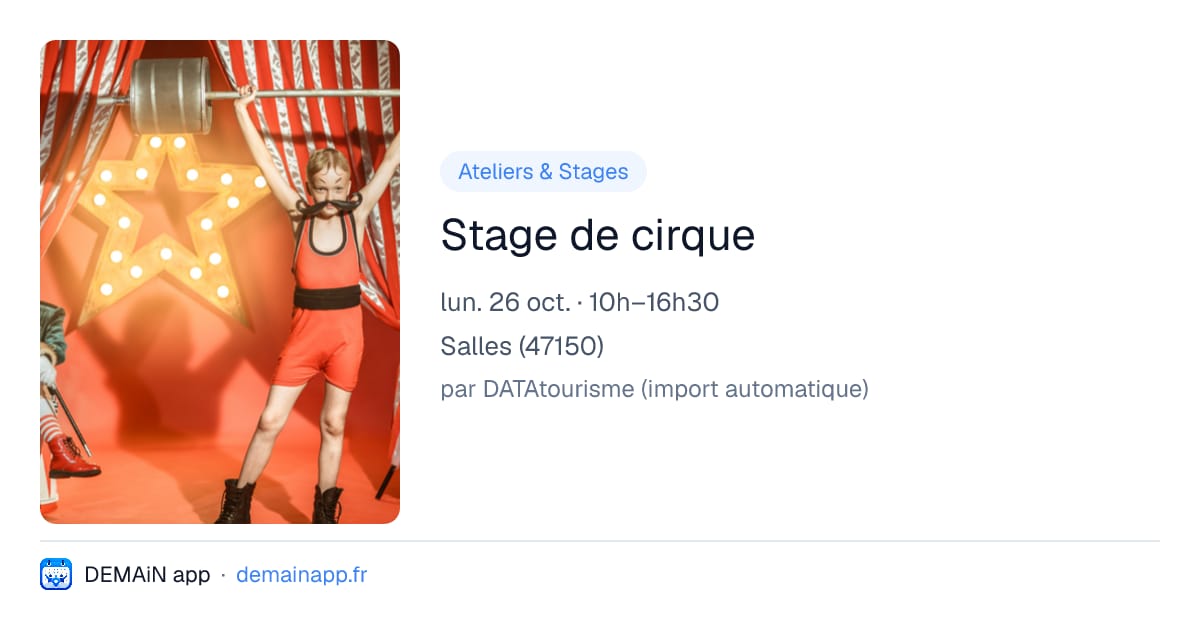 Stage de cirque — Salles
