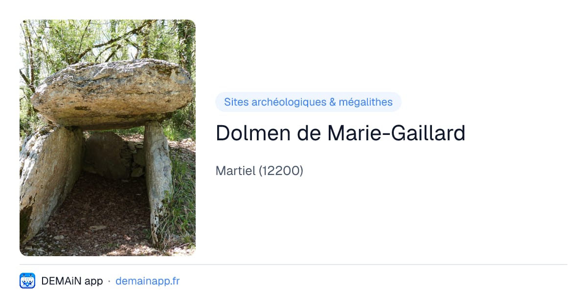 Dolmen de Marie-Gaillard — Martiel