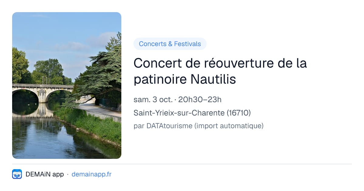 Concert de réouverture de la patinoire Nautilis — Saint-Yrieix-sur-Charente