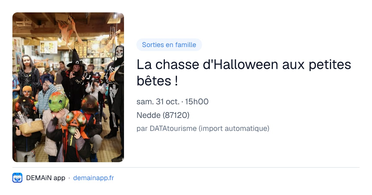 La chasse d'Halloween aux petites bêtes ! — Nedde