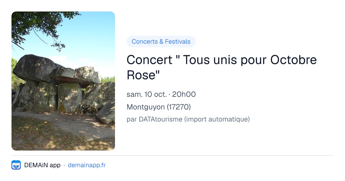 Concert " Tous unis pour Octobre Rose" — Montguyon