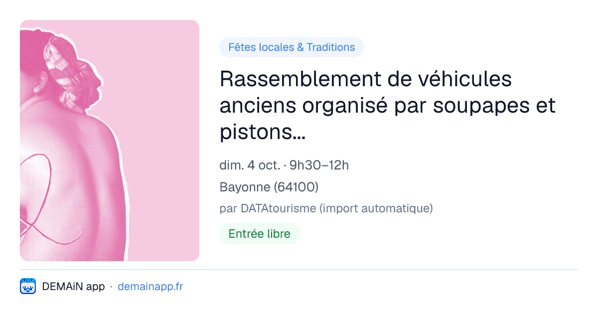 Rassemblement de véhicules anciens organisé par soupapes et pistons dans le cadre d'octobre rose — Bayonne