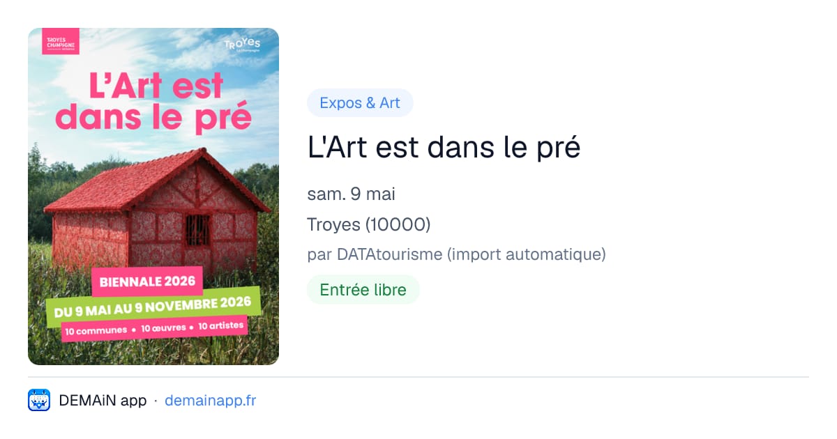L'Art est dans le pré — Troyes