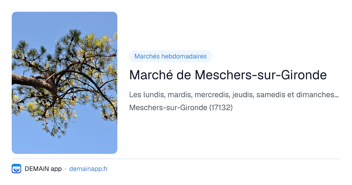 Marché de Meschers-sur-Gironde — Meschers-sur-Gironde