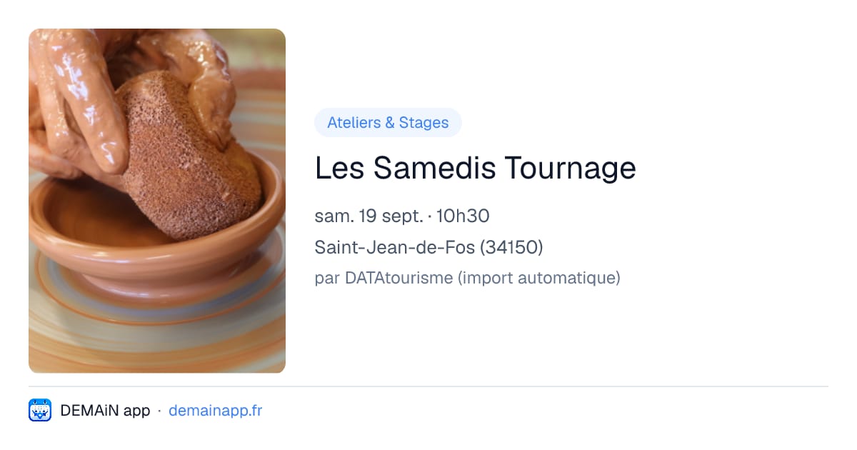 Les Samedis Tournage — Saint-Jean-de-Fos