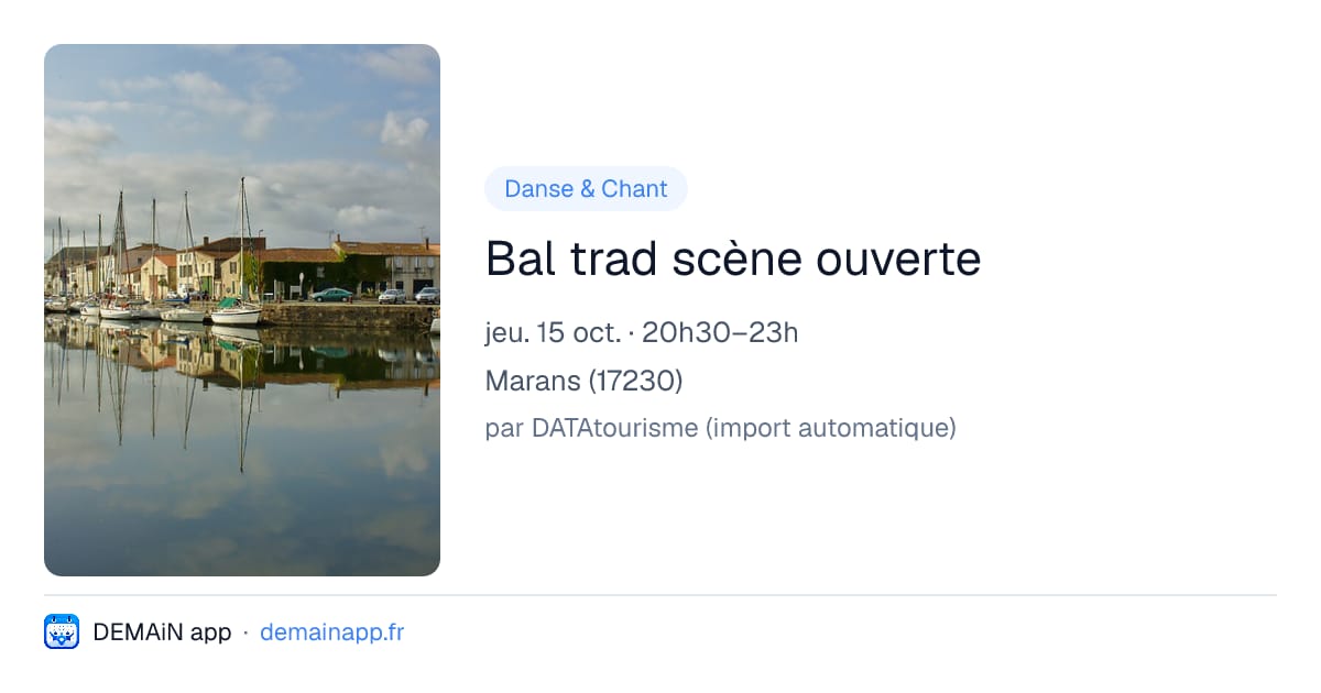 Bal trad scène ouverte — Marans