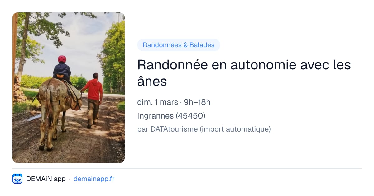 Randonnée en autonomie avec les ânes — Ingrannes