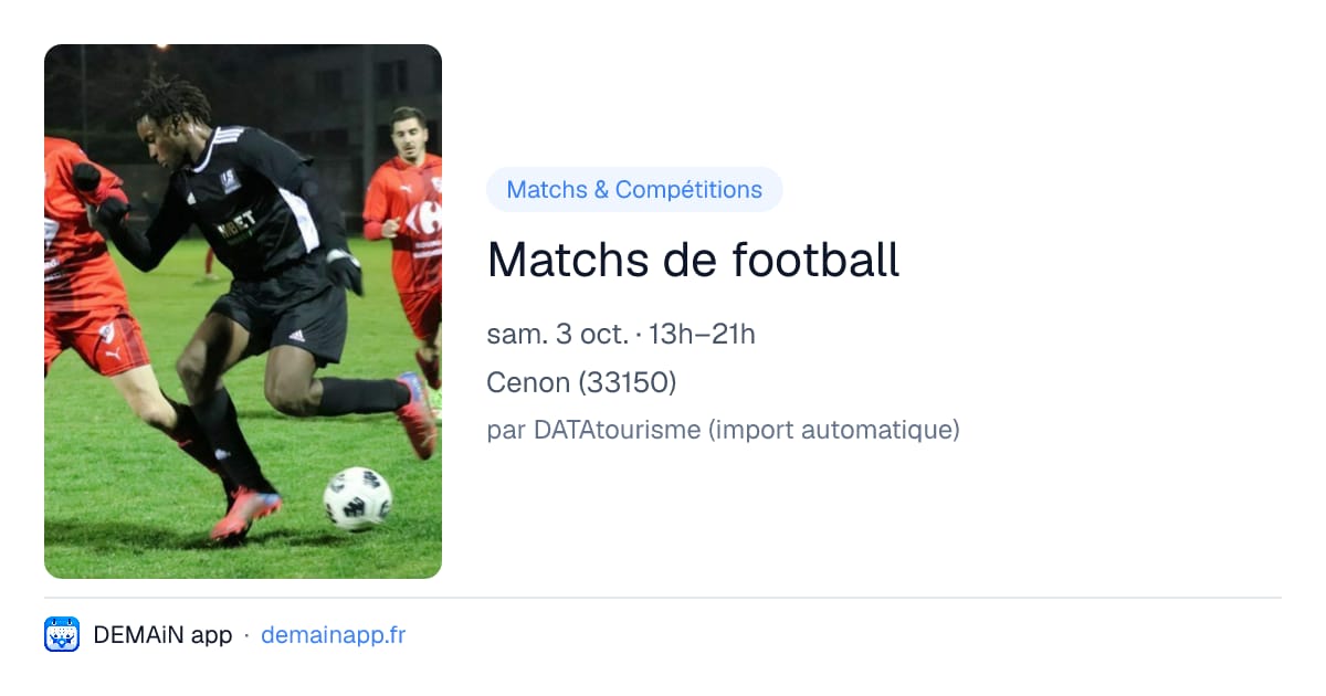 Matchs de football — Cenon