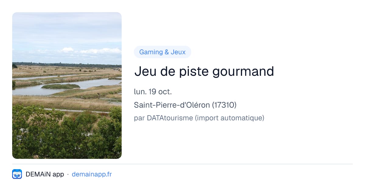 Jeu de piste gourmand — Saint-Pierre-d'Oléron