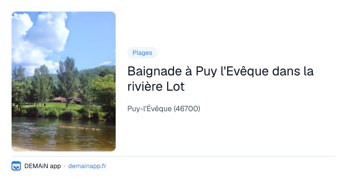 Baignade à Puy l'Evêque dans la rivière Lot — Puy-l'Évêque
