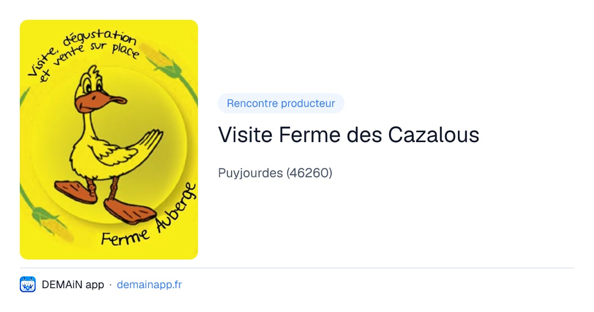 Visite Ferme des Cazalous — Puyjourdes