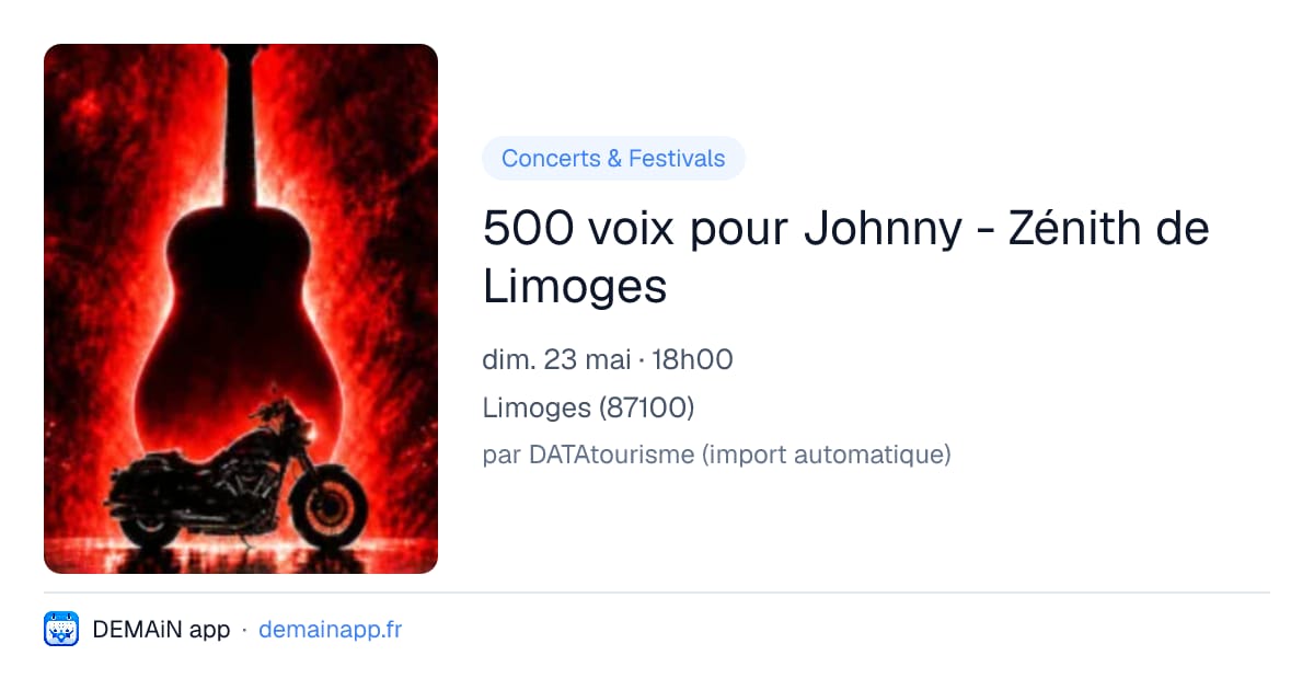 500 voix pour Johnny - Zénith de Limoges — Limoges