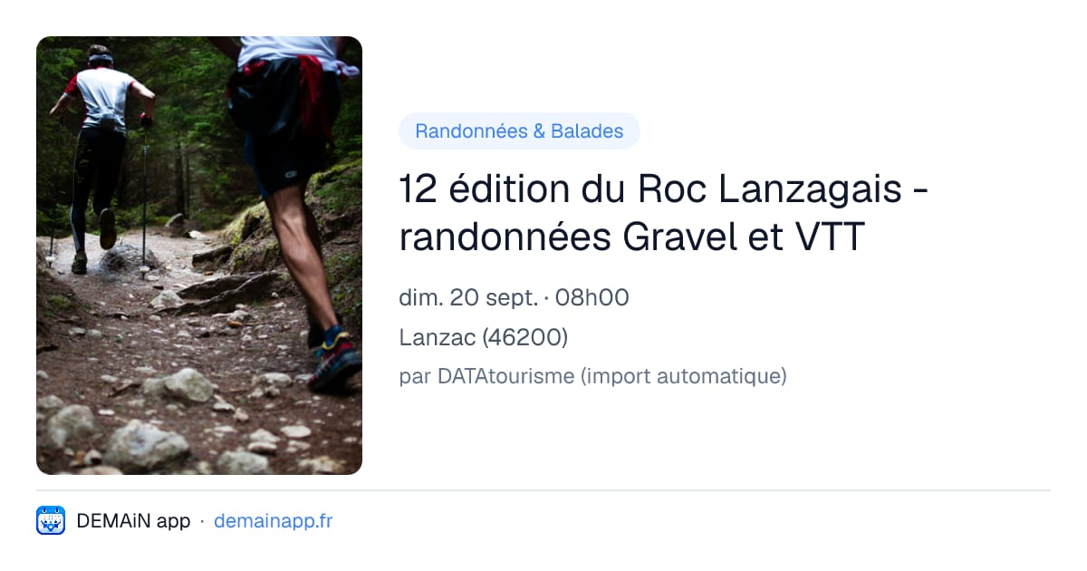 12 édition du Roc Lanzagais - randonnées Gravel et VTT — Lanzac