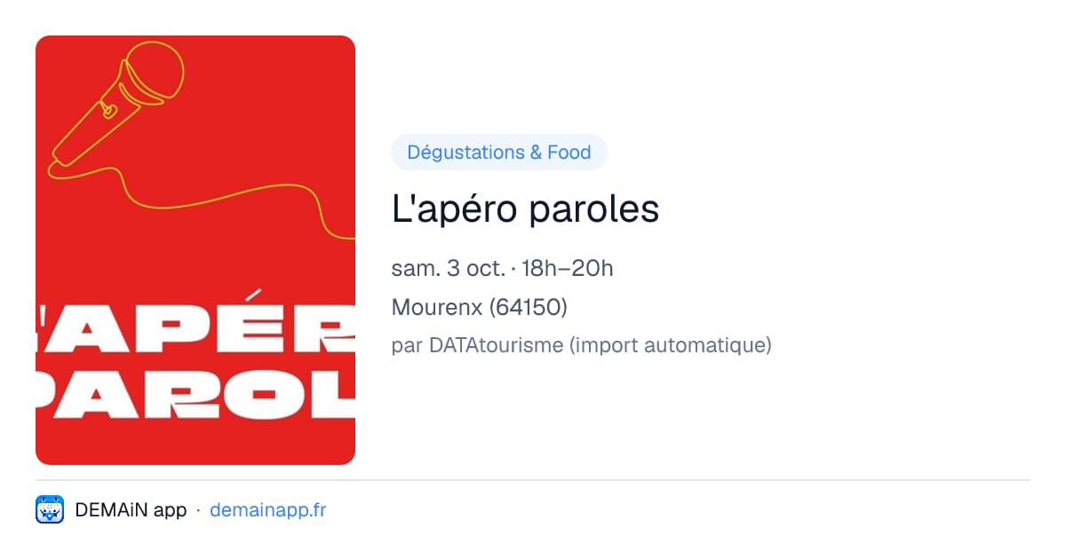 L'apéro paroles — Mourenx
