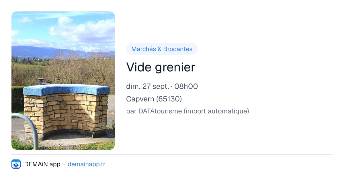 Vide grenier — Capvern