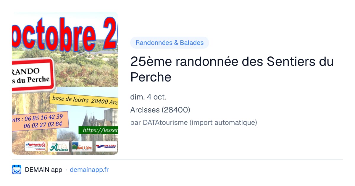25ème randonnée des Sentiers du Perche — Arcisses
