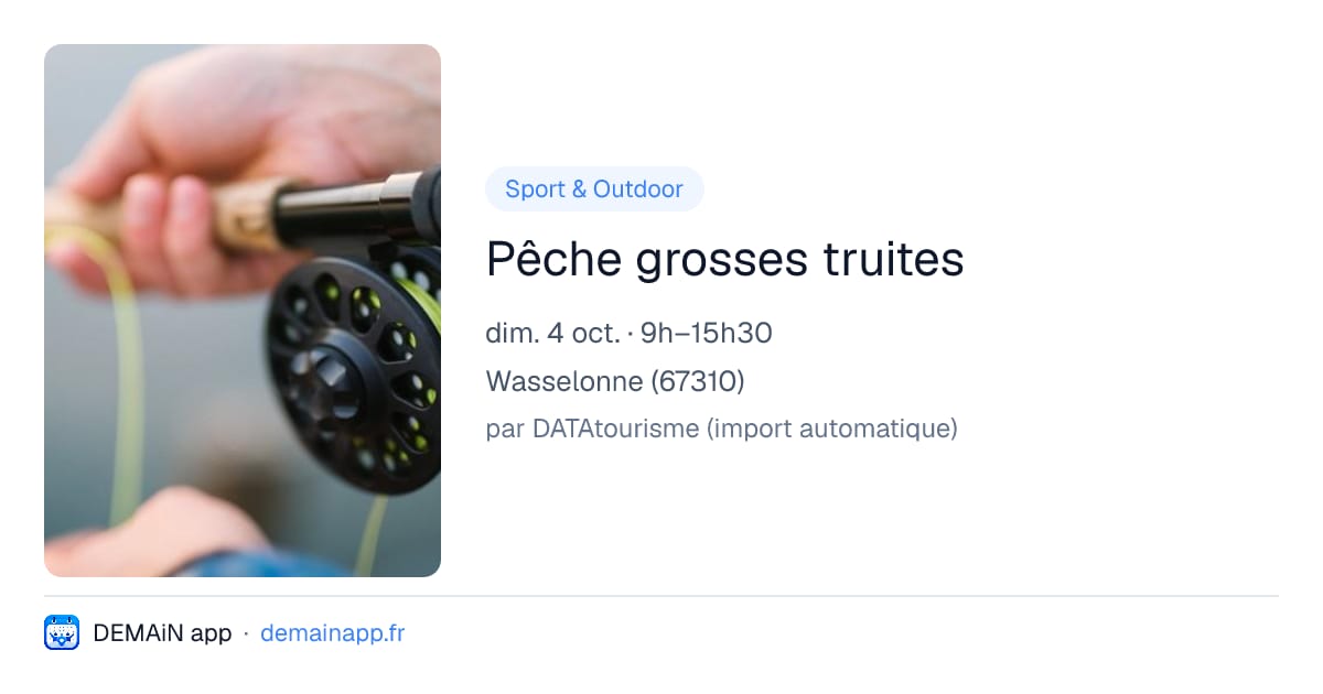 Pêche grosses truites — Wasselonne