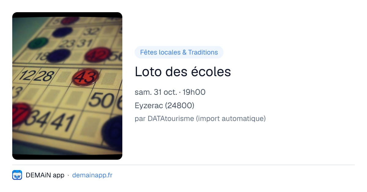 Loto des écoles — Eyzerac