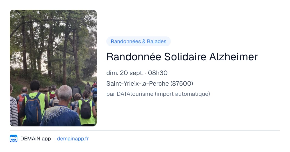 Randonnée Solidaire Alzheimer — Saint-Yrieix-la-Perche