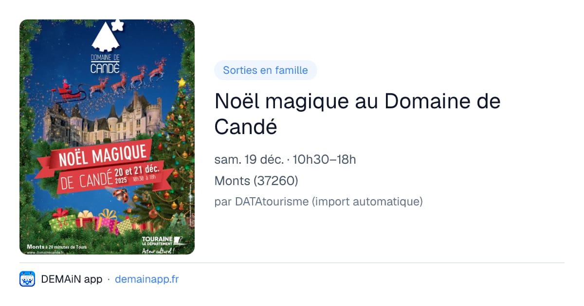 Noël magique au Domaine de Candé — Monts