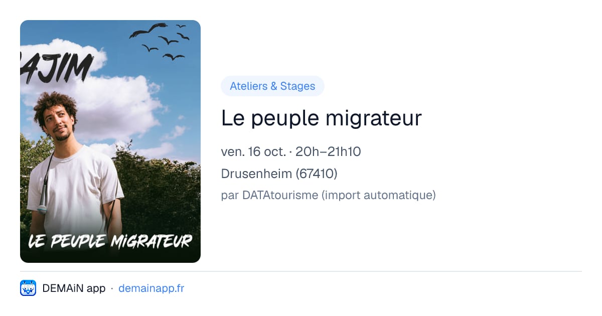 Le peuple migrateur — Drusenheim