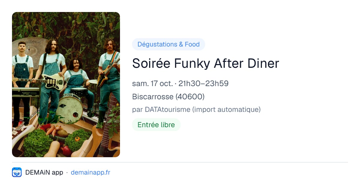 Soirée Funky After Diner — Biscarrosse