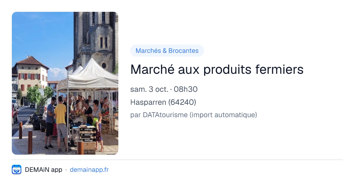Marché aux produits fermiers — Hasparren