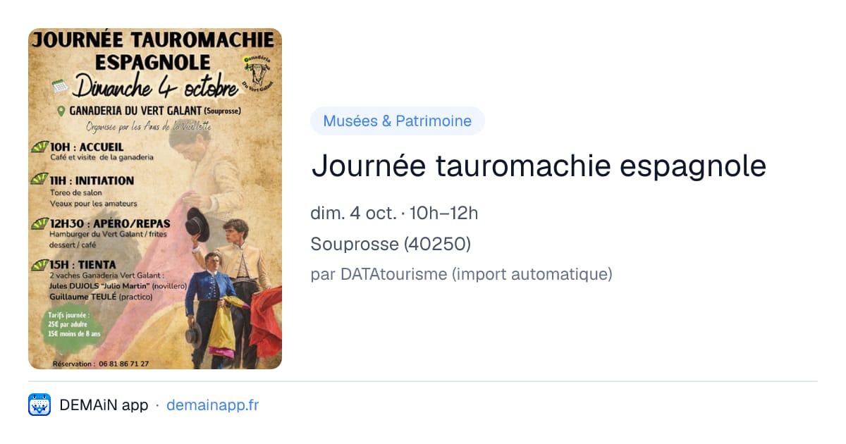 Journée tauromachie espagnole — Souprosse