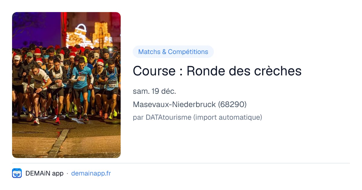 Course : Ronde des crèches — Masevaux-Niederbruck