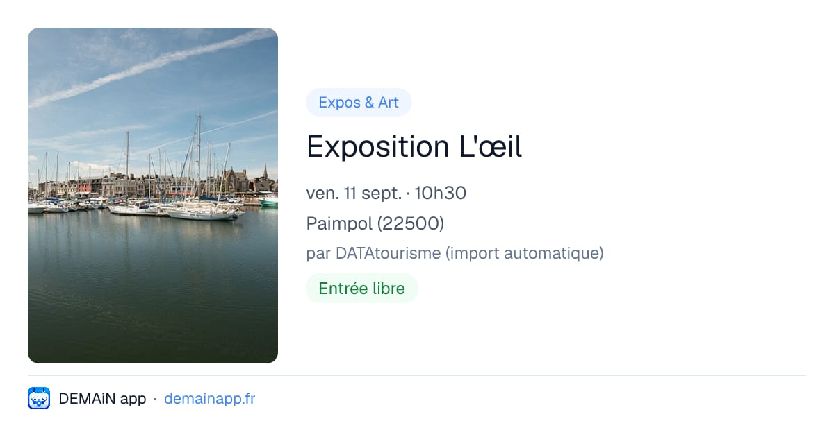 Exposition L'œil — Paimpol