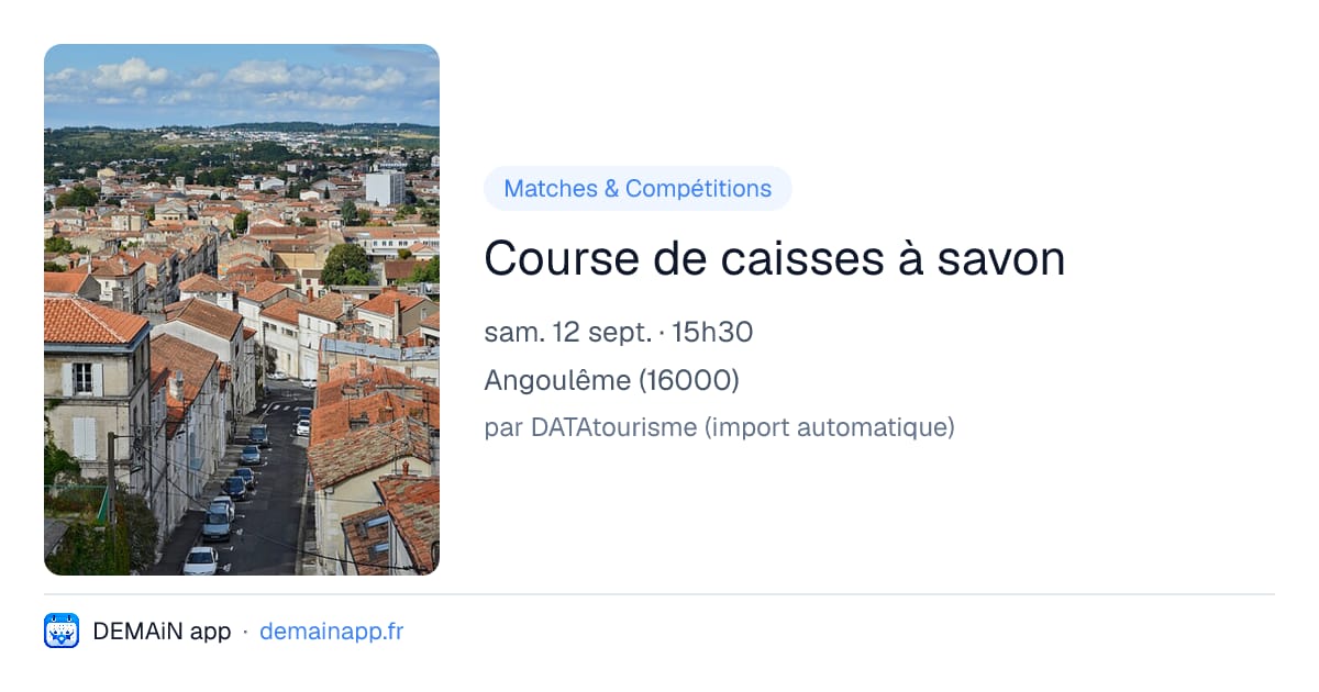 Course de caisses à savon — Angoulême