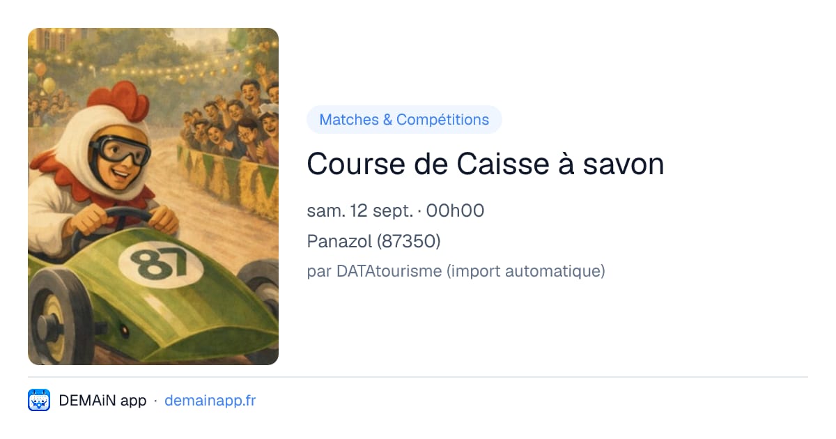 Course de Caisse à savon — Panazol