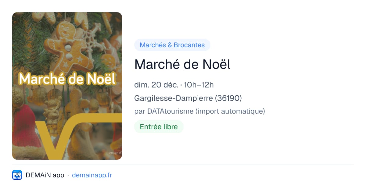 Marché de Noël — Gargilesse-Dampierre