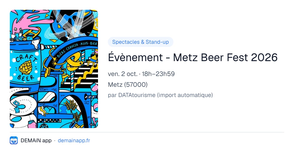 Évènement - Metz Beer Fest 2026 — Metz
