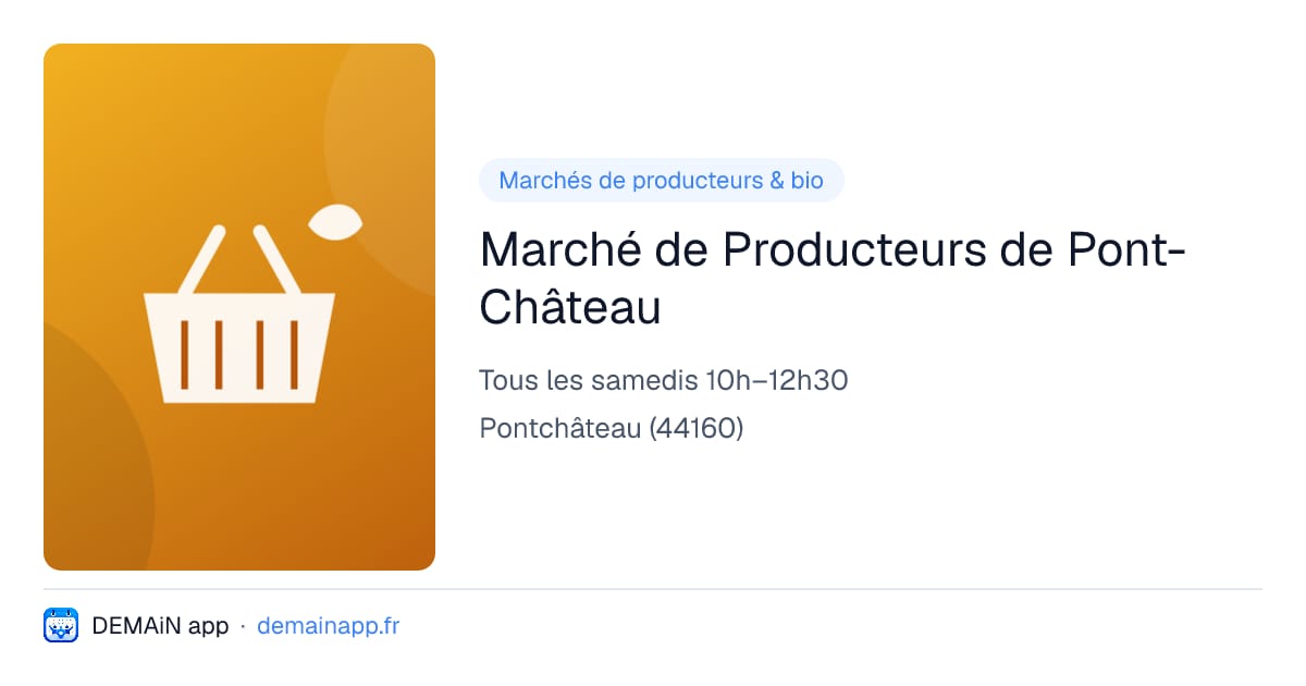 Marché de Producteurs de Pont-Château — Pontchâteau