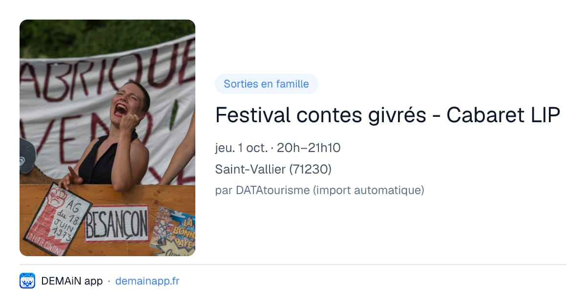 Festival contes givrés - Cabaret LIP — Saint-Vallier