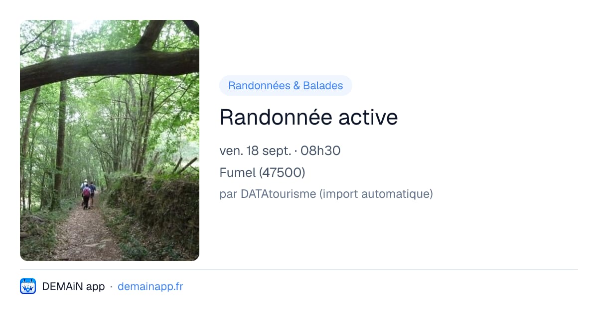Randonnée active — Fumel