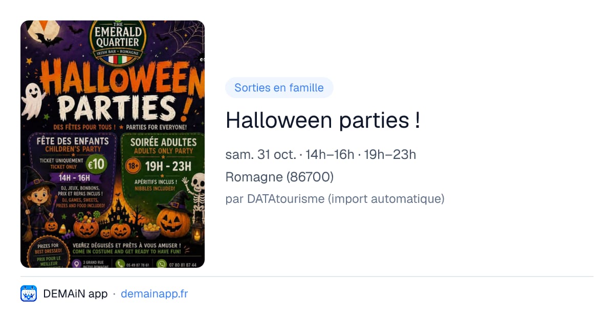 Halloween parties ! — Romagne