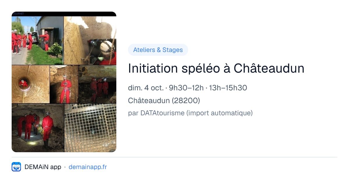 Initiation spéléo à Châteaudun — Châteaudun