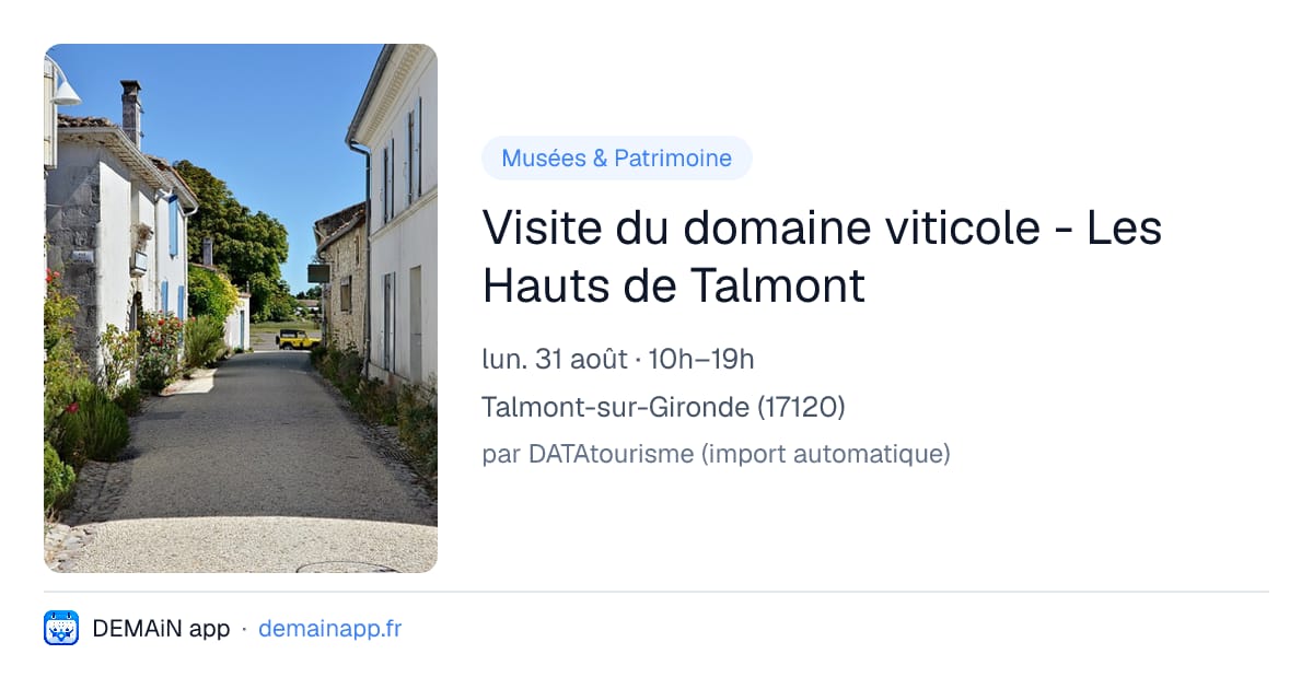 Visite du domaine viticole - Les Hauts de Talmont — Talmont-sur-Gironde