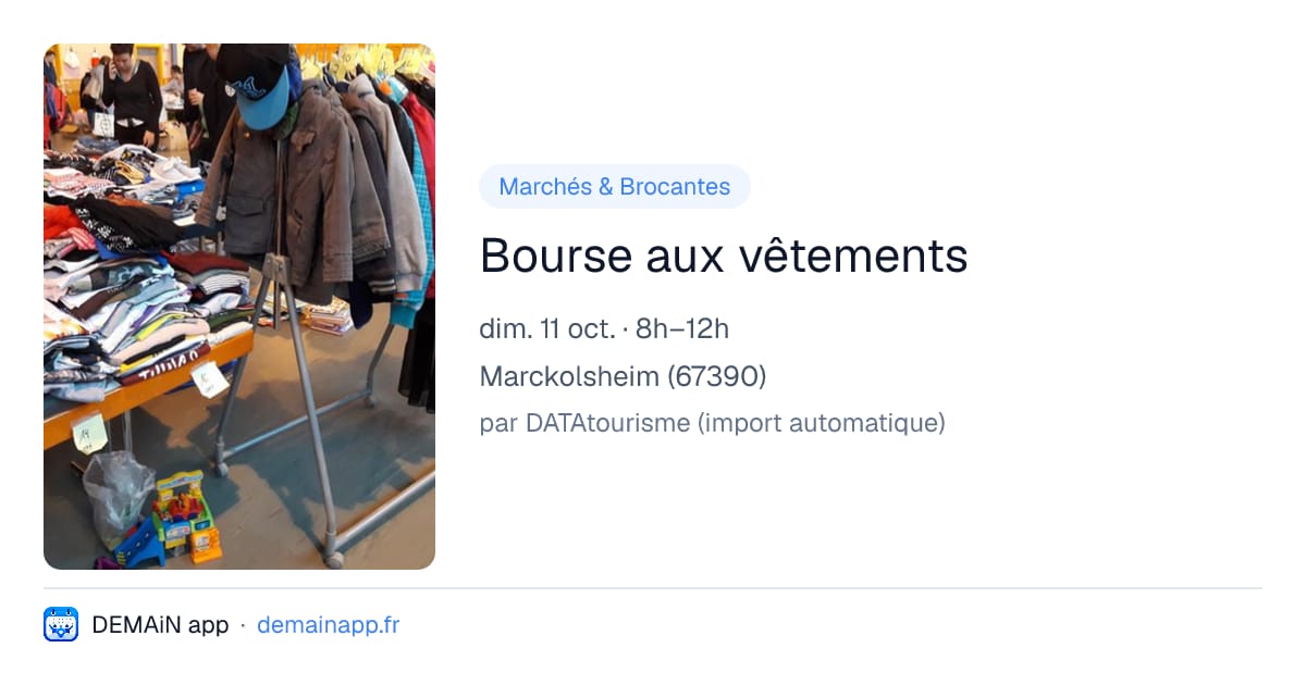 Bourse aux vêtements — Marckolsheim