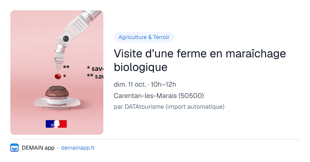 Visite d’une ferme en maraîchage biologique — Carentan-les-Marais