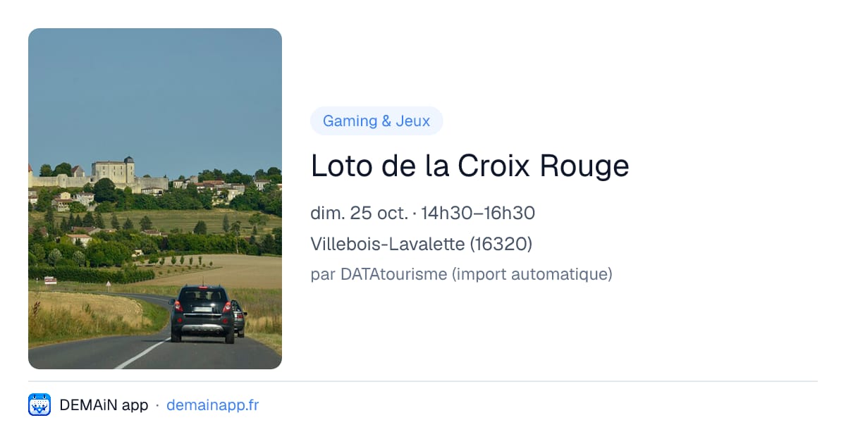 Loto de la Croix Rouge — Villebois-Lavalette