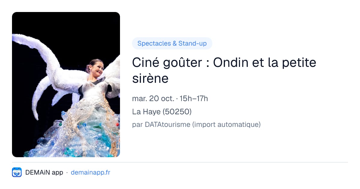 Ciné goûter : Ondin et la petite sirène — La Haye