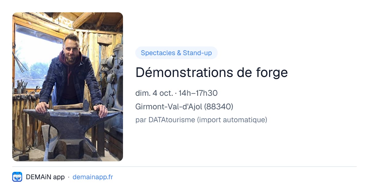 Démonstrations de forge — Girmont-Val-d'Ajol
