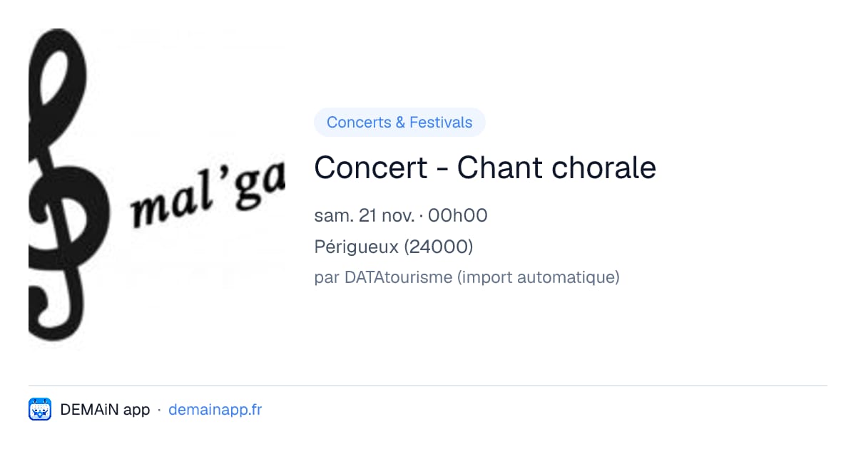 Concert - Chant chorale — Périgueux