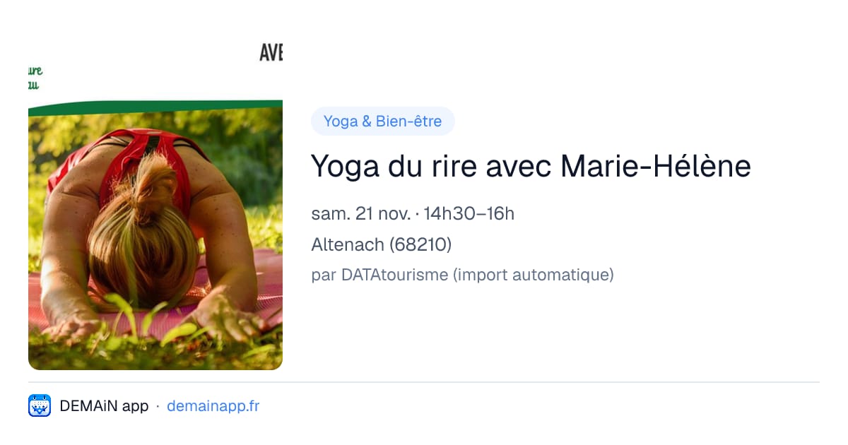 Yoga du rire avec Marie-Hélène — Altenach