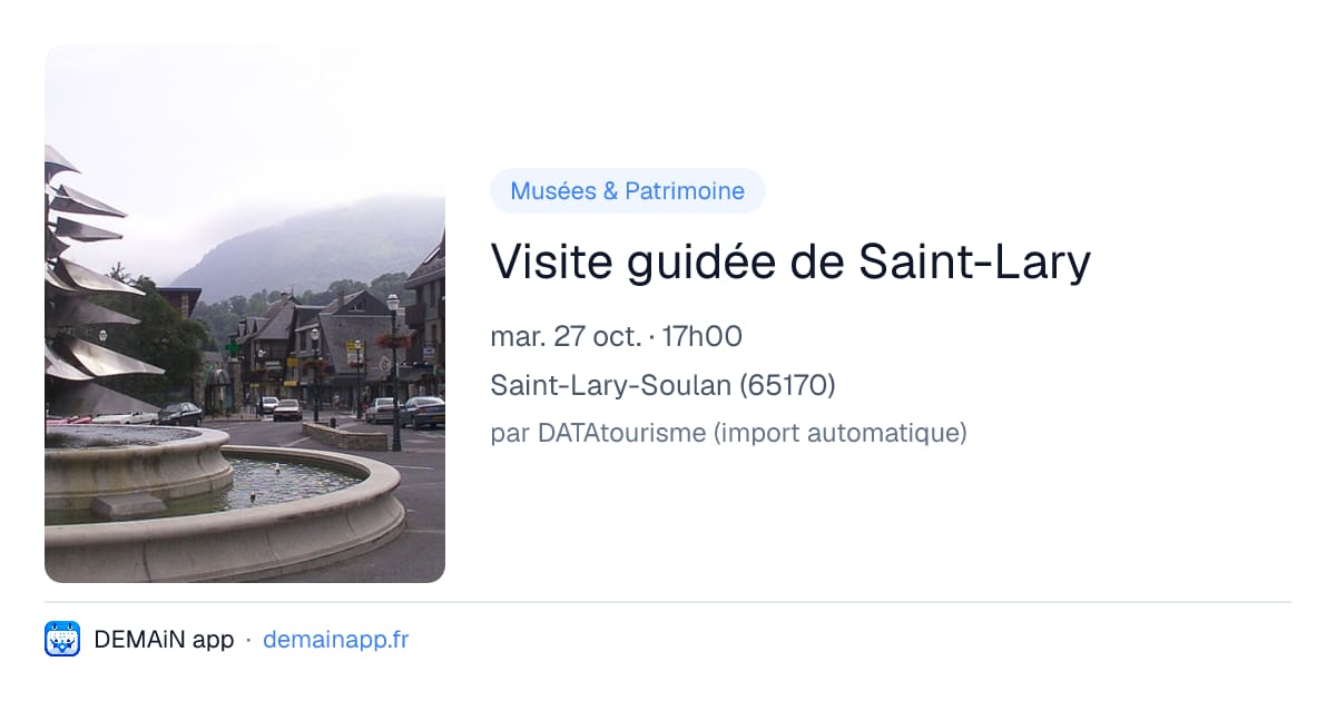 Visite guidée de Saint-Lary — Saint-Lary-Soulan