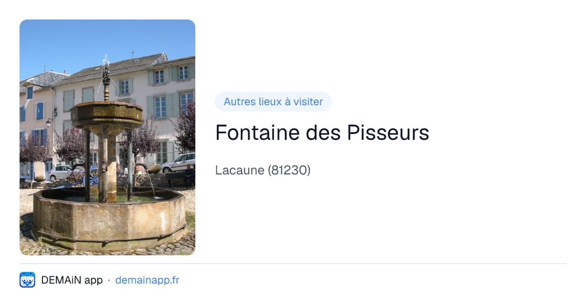 Fontaine des Pisseurs — Lacaune