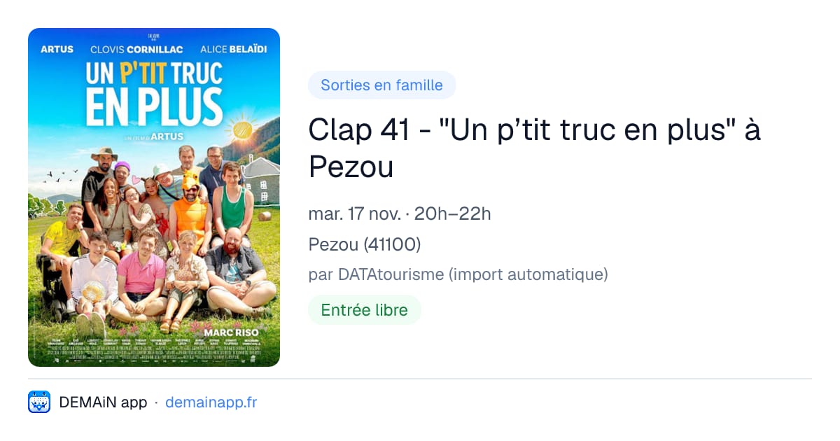 Clap 41 - "Un p’tit truc en plus" à Pezou — Pezou